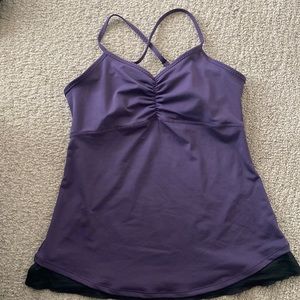 Workout tank top with built in bra